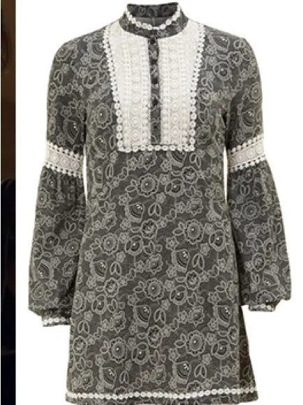 Free people boho floral lace midi dress long sleeve size 6 - Image 6
