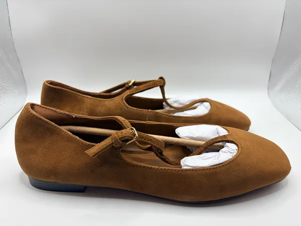 Madewell Mylie T Strap Suede Mary Jane Ballet Flats Coquette Preppy Women 7 - Image 5