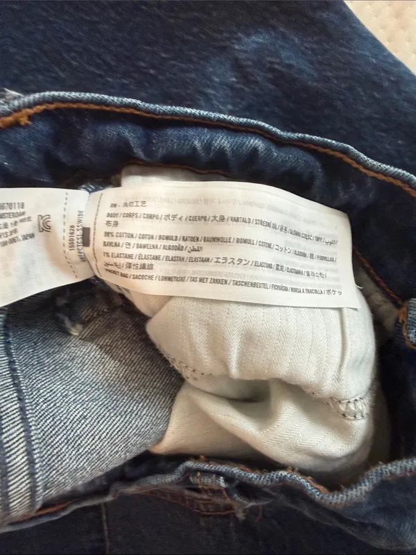 Abercrombie & Fitch Jeans The Baggy Low Rise Curve Love Raw Hem 29/8 - Image 8
