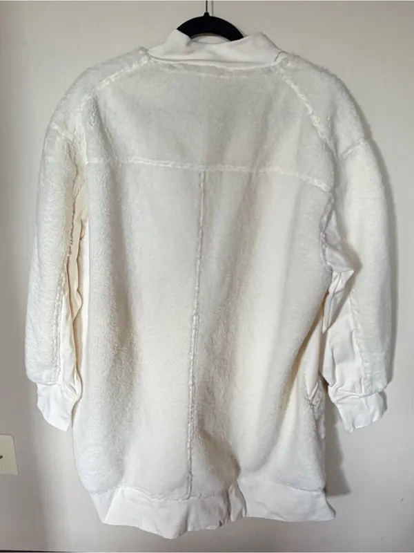 Anthropologie daily practice Sherpa jacket cream 1x - Image 5