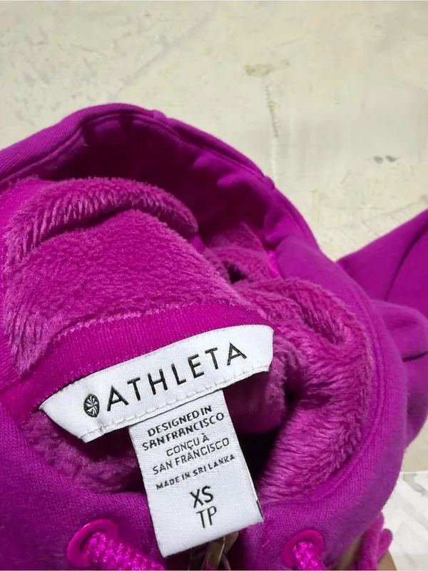 Athleta Women’s Fuchsia cozy karma 1/4 zip hoodie - Image 7