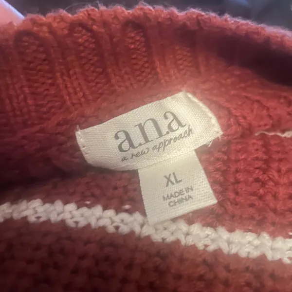 a.n.a Crew Neck Striped Pullover Sweater - Image 4