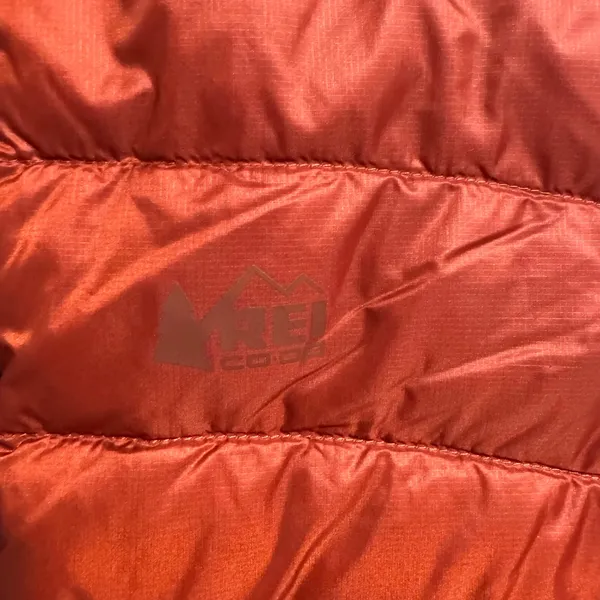 REI Womens Down Puffer Vest 650 2.0 Orange Cabin Wood Size Small Water Repellent - Image 6