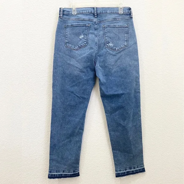 A.N.A. High Rise Straight Leg Jeans in Medium Bloom Size 14 NWT - Image 4