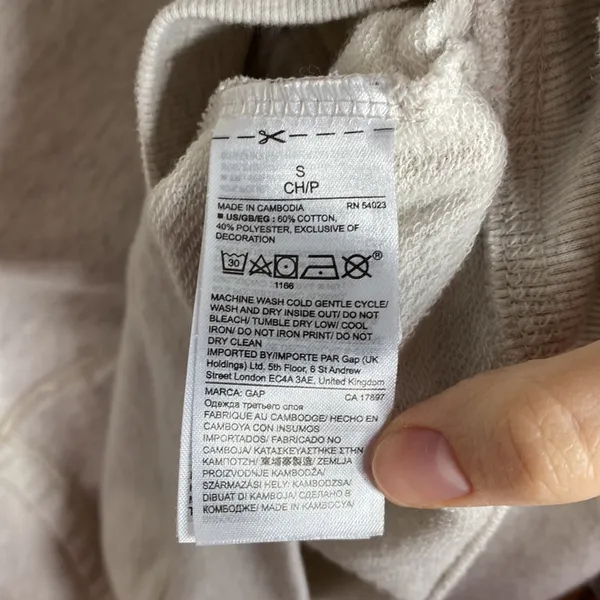 Gap Factory foil 1969 graphic print kangaroo pocket high neck sweatshirt size S - Image 11