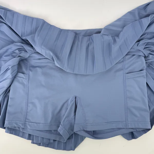 Gold Hinge Pleated Tennis Skirt Skort Periwinkle Blue Women M Pickleball Preppy - Image 4