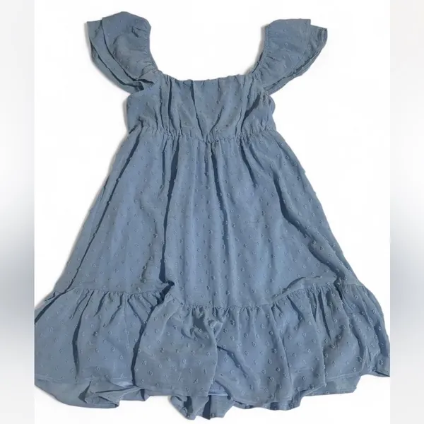 nwt Blue Textured Dress Size M - Image 2