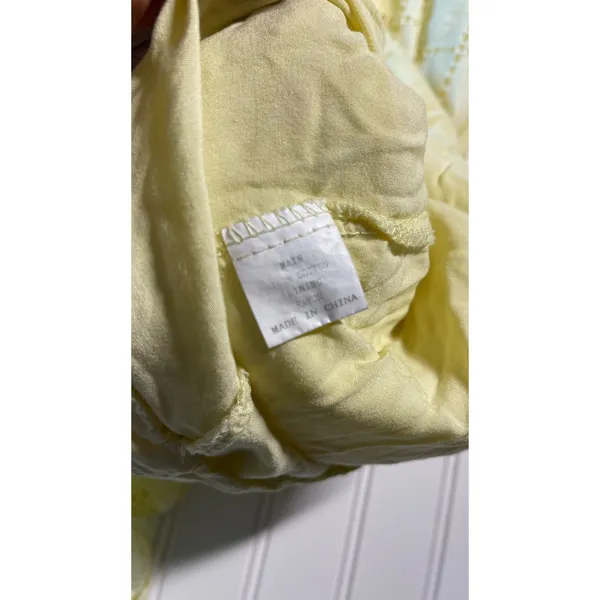 Petal & Pup Aliyah Cotton Eyelet Maxi Dress Butter Yellow Grid Plaid XL - Image 5
