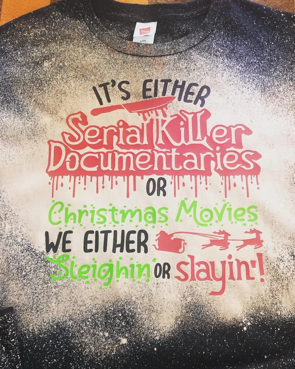 Hanes Christmas serial Killer Funny T-shirt - Image 2