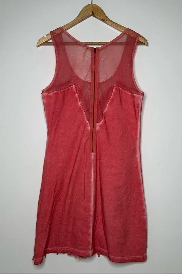 Free People Ice Ice Baby Embellished Sleeveless Mini Dress in Pink Lemonade L - Image 12