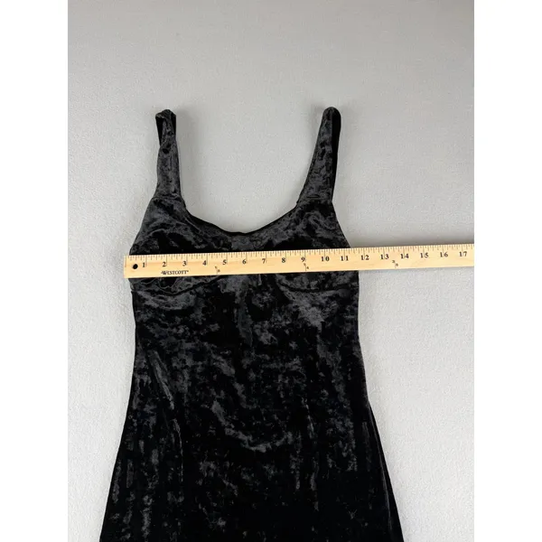 Cheap Monday Black Crushed Velvet Bodycon Mini Dress Sleeveless Sheath Womens - Image 6