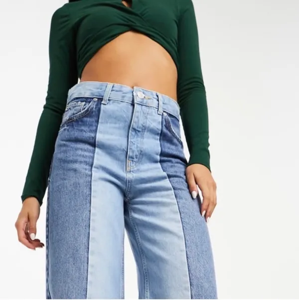 Pacsun Eco Two-Tone '90s Boyfriend Jeans High-rise Straight leg Size 24 - Image 10