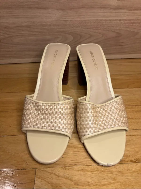 Veronica Beard Galessa Raffia Sandals - Size 8.5 - Image 3