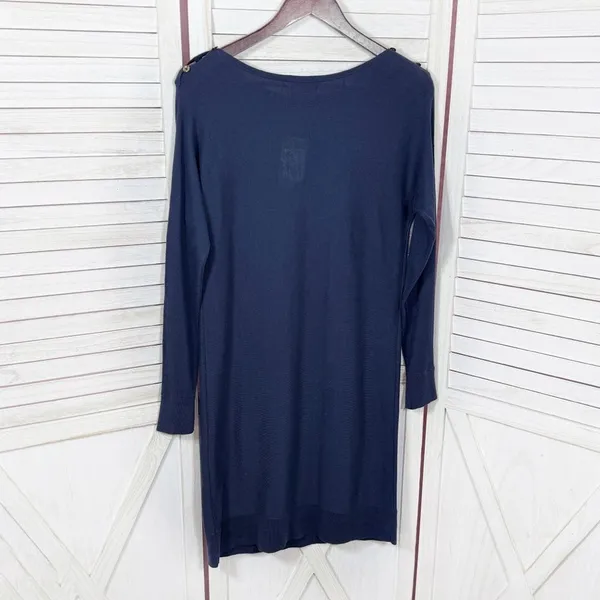 Lilly Pulitzer Jupiter Knit Sweater Shift Dress Navy Blue‎ XS Long Sleeve - Image 9