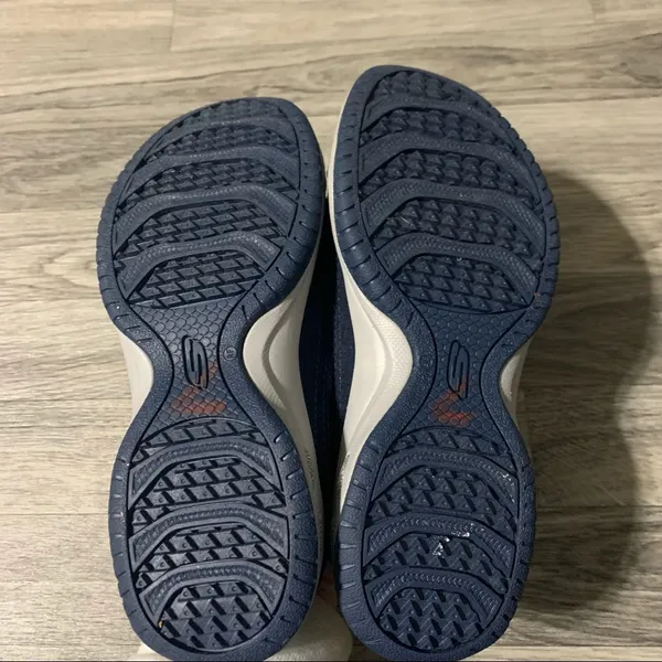 Skechers Relaxed Fit Air Cooled Memory Foam Navy Blue Flats Shoes - Image 8