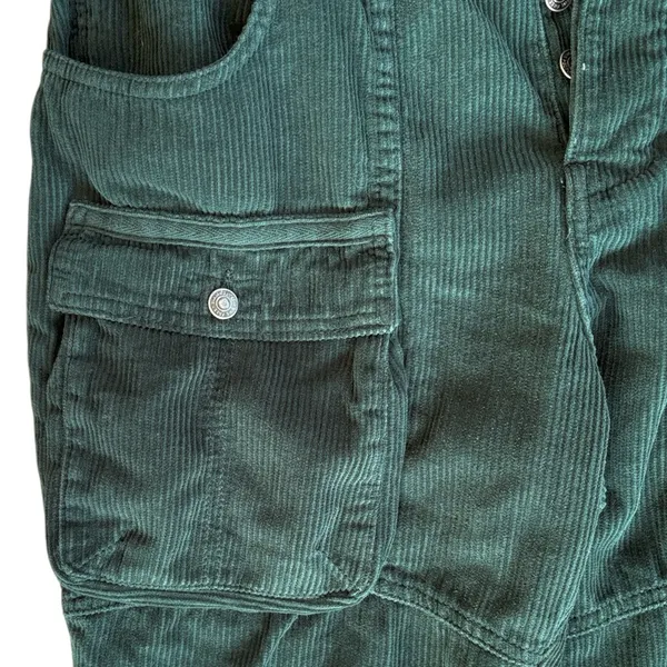 EUC Free People London Calling Moto Corduroy Pants Pine Green Size 29 - Image 8