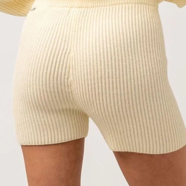 Rhythm Butter Classic Knit Shorts. Size Large - Image 3