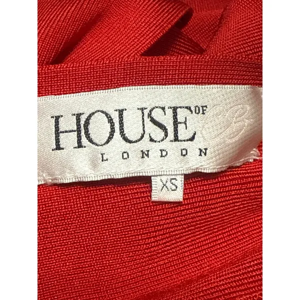 House of CB London Benedetta Red Sleeveless Straight Leg Tank Romper Jumpsuit XS - Image 5