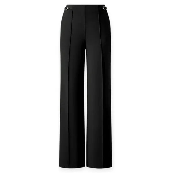 NWT OGL 4 Way Stretch Drapey High Rise Wide Leg Ankle Pants Black Size 2XL - Image 2