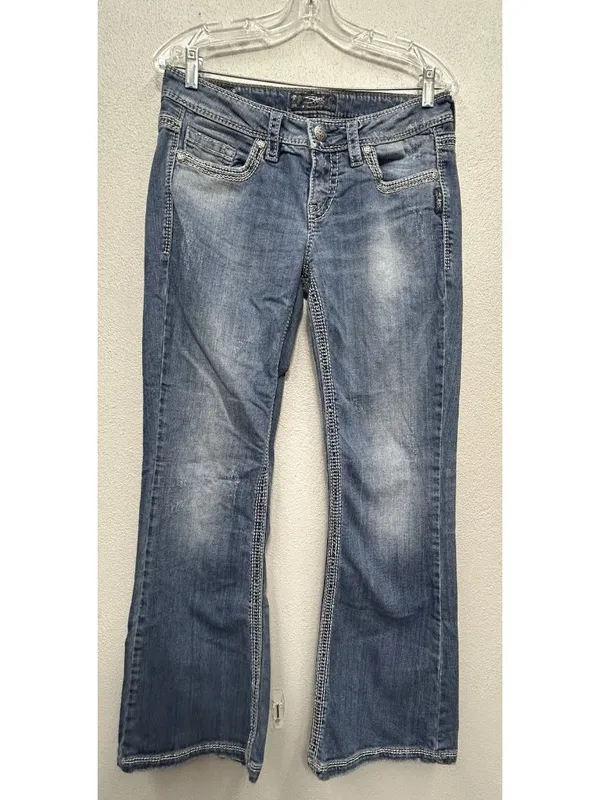 Silver jeans Lola low rise bootcut flare denim jeans pants Y2K (actual 31x30) - Image 3