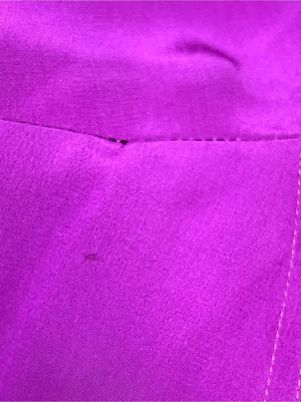 Diane Von Furstenberg Fuchsia Wrap 100% silk Midi Dress size 6 DVF FLAWED - Image 12