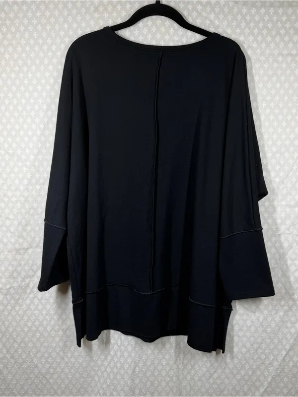 Spanx Black Round Neck Long Sleeve Tunic Top - Image 4