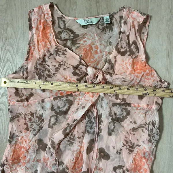Holly Maternity Sheer Silk Floral Print‎ Peach Maxi Dress Maternity Cottagecore - Image 4