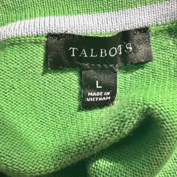 Talbots Cardigan Sweater Green Large‎ - Image 6