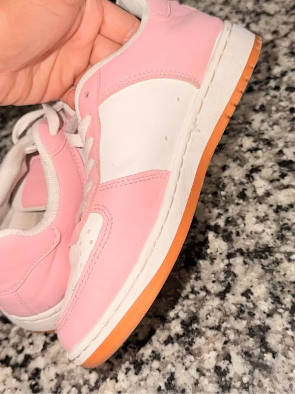 Women’s Pink and White Star Detail Sneakers - Image 6