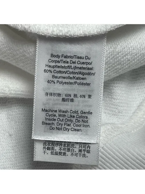 DKNY Dogs & The City Novelty Graphic cotton fleece sweatshirt Grunge White Sz L - Image 6