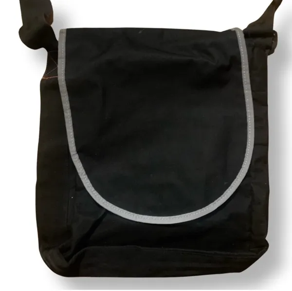 Black Nylon Messenger Bag Crossbody Shoulder Bag Adjustable Strap Utility Travel - Image 2