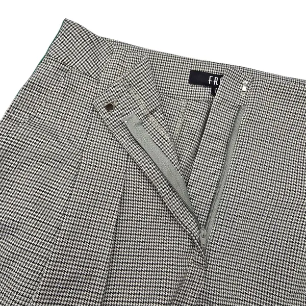 Frmz Gray Houndstooth Stripe Chic Office Work Formal KPop Preppy‎ Pants Large - Image 7
