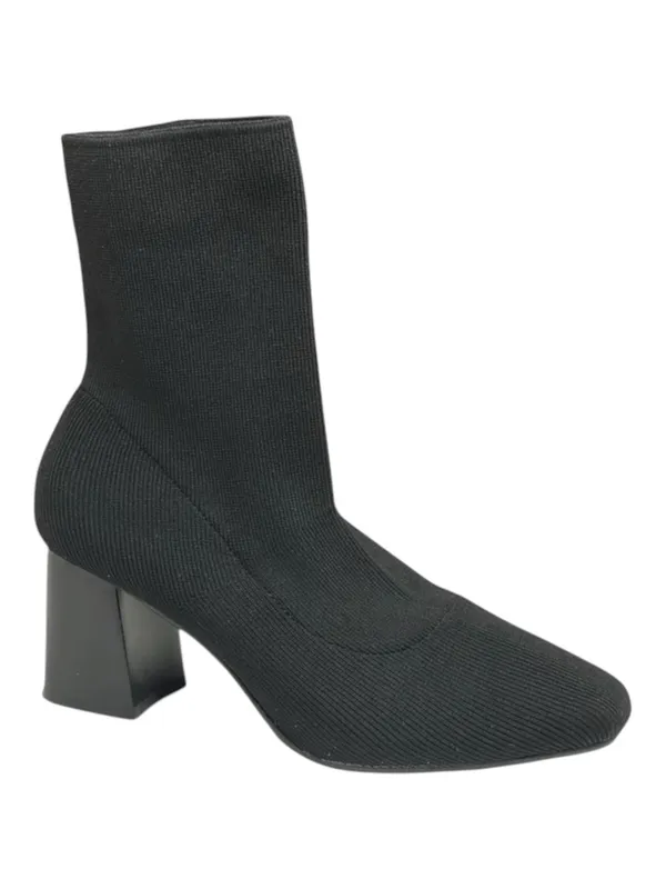 Vero Cuoio Real Italian Leather ᪥ Soft Stretch Sock Heeled Boots ᪥ Black ᪥ 7 235 - Image 2
