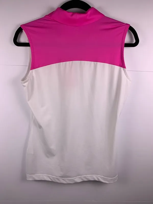EP Pro Golf Polo Women’s S White Pink Sleeveless St Andrews 150th Anniversary - Image 8