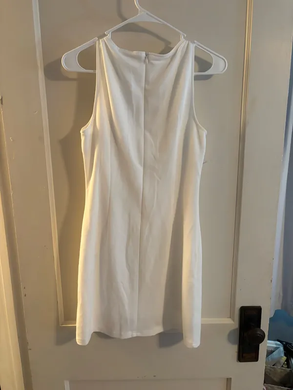 White Amazon Mini Dress - Image 3