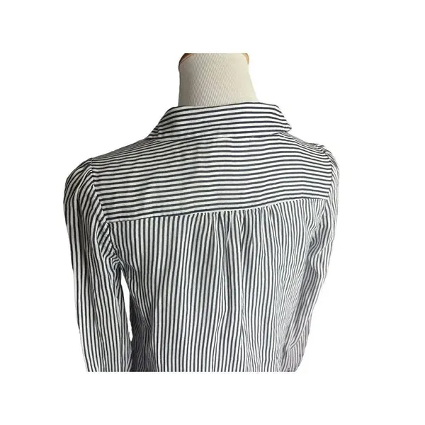 Womens Lily Pulitzer Blue & White Striped Long Sleeve Day Shirt Dress - Sz 4 - Image 5