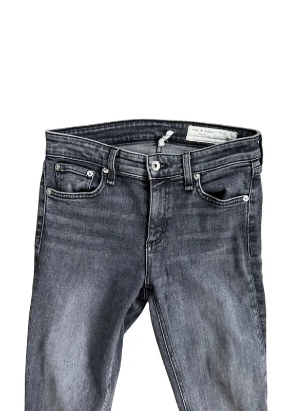 RAG & BONE Black Gray Skinny Jeans Size 26 - Image 6
