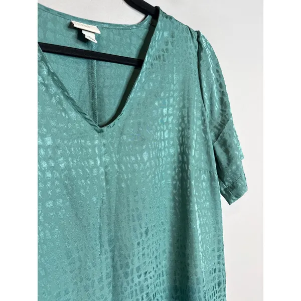 A New Day teal textured drop waist dress - Image 5