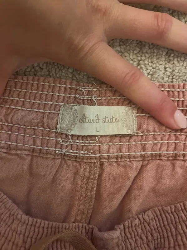 Altar'd State Pink Shorts Linen Essential - Image 2