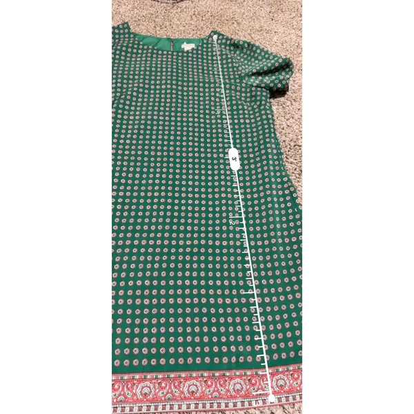 J.Crew Green Geometric Medallion‎ Print Short Sleeve Shift Dress Size 14 103949 - Image 7