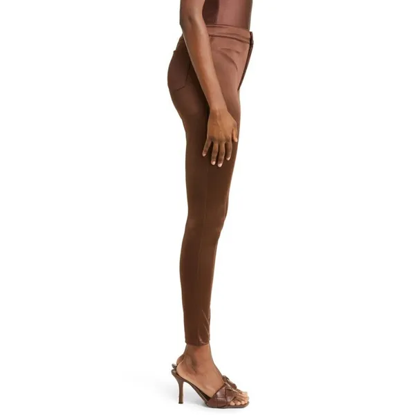 SKIMS Disco Skinny Pants in Cocoa Size Large - Image 3