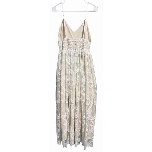 Baltic Born‎ Cozette Lace Gown White Nude Maxi Wedding Romantic Women's Size L - Image 2