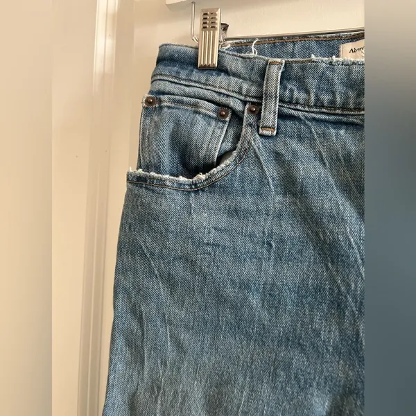 Abercrombie & Fitch Blue Straight Leg Jeans - Image 4