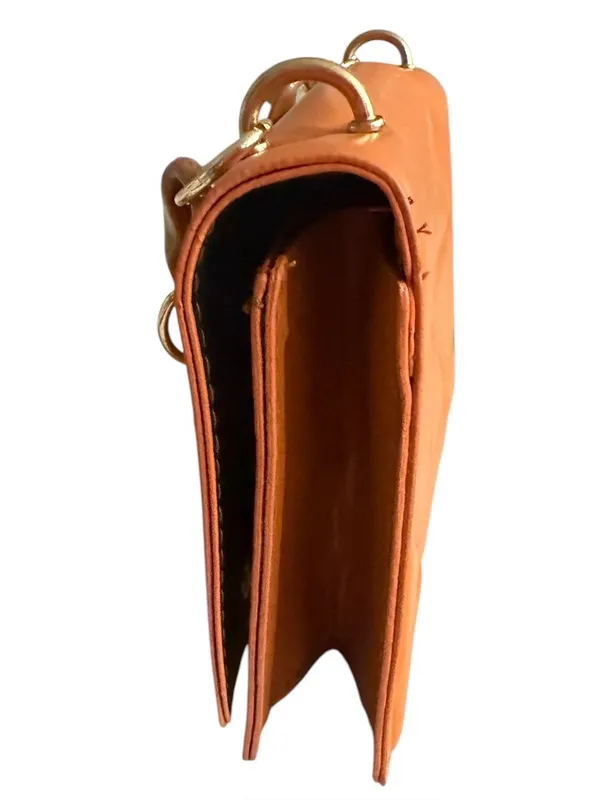 Quilted Faux-Leather Mini Shoulder Bag with Chain Detail - Image 6