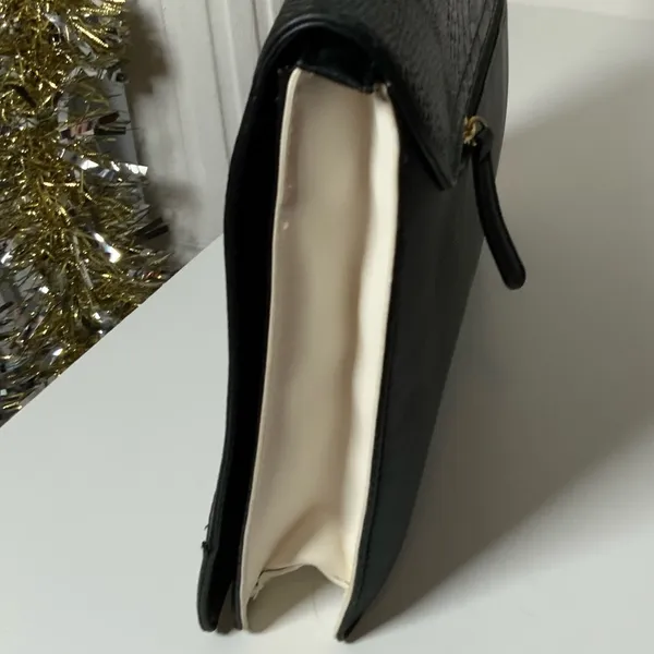 Justfab Joey portfolio‎ iPad clutch black faux leather python embossed fold over - Image 7