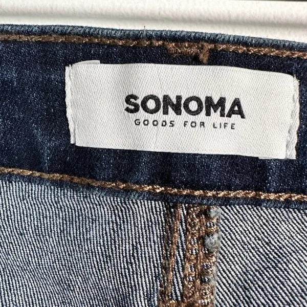 Sonoma Goods For Life Slim‎ Boot Mid Rise Dark Wash Jeans 18S New With Tags - Image 3