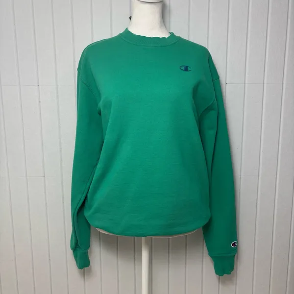 Champion crewneck‎ Vintage Green Sweatshirt Unisex Size S - Image 3