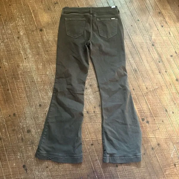 Kancan olive green flared premier 28 stretchy pants - Image 4