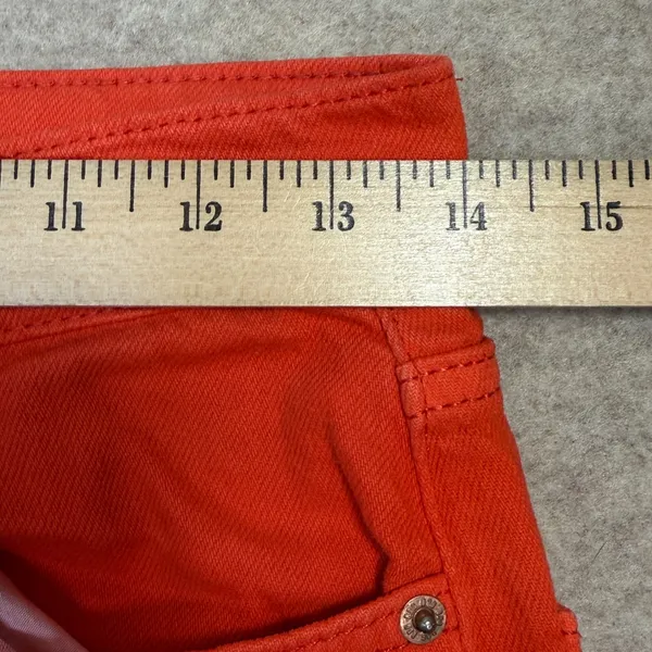 BDG Womens 27 Orange High & Wide Boho Streetwear Wide Leg Cropped Culotte Jeans - Image 7