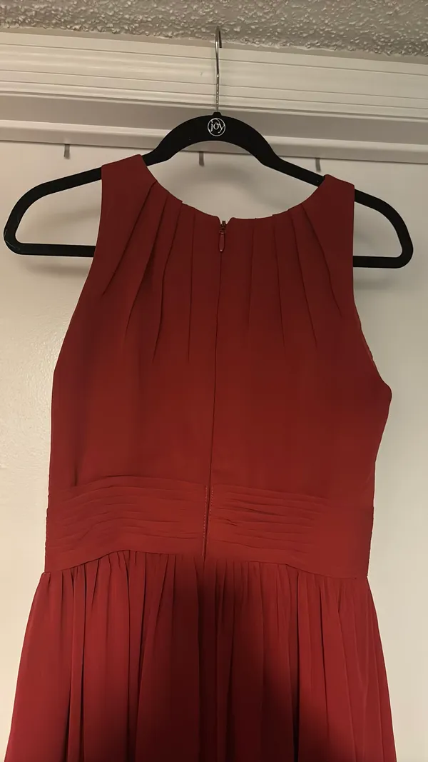 Azazie Burnt Orange Dress - Image 4